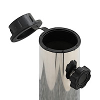 vidaXL Parasollbas med hjul för Ø38/48mm stolpar svart granit 30 kg rund