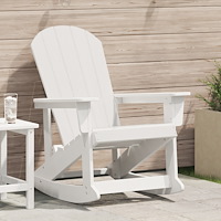 vidaXL Adirondack Gungstol Vit 73.5 x 92 x 90cm Plast