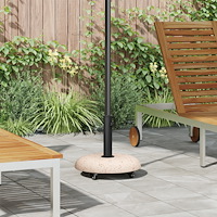 vidaXL Wheeled Parasol Base för 37/42/52/58mm poler Gul Betong