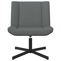 vidaXL Svängstol Mörkgrå Tyg, Metall Medium Svängstol Rektangulär