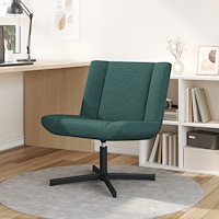 vidaXL Accentstol Mörkgrön Polyester Standard Höjdjusterbar Accentstol