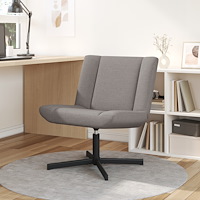 vidaXL Accentstol Taupe Tyg, Metallbas Standard Ergonomisk Accentstol