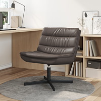 vidaXL Svängstol Chokladbrun Konstläder Medium Ergonomisk Svängstol