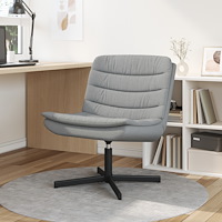 vidaXL Snurrstol Ljusgrå Tyg Standard Ergonomisk Ljusgrå stol