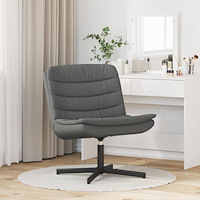 vidaXL Svängbar Stol Mörkgrå Polyester, Metall Mellan Svängbar