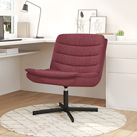 vidaXL Snurrstol Vinröd Tyg Standard Ergonomisk Snurrstol Övrig