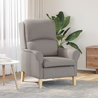 vidaXL Modern Fåtölj Taupe Polyester Tyg med Träben Medium Ergonomisk