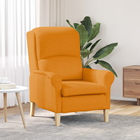 vidaXL Modern Fåtölj Senapsgul Tyg Stor Ergonomisk Modern Fåtölj