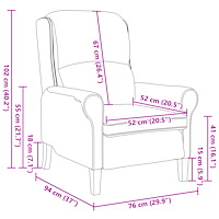 vidaXL Ergonomisk Fåtölj Gräddfärgad Tyg, Trä Standard Ergonomisk