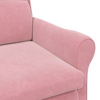vidaXL Dammig Rosa Fåtölj Dammig Rosa Polyesteröverdrag, Träram Stor