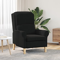 vidaXL Svart Fåtölj Svart Tyg, Trä Standard Ergonomisk Svart Fåtölj