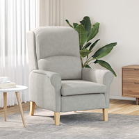 vidaXL Ljusgrå Fåtölj Ljusgrå Tyg Standard Ergonomisk Ljusgrå Fåtölj