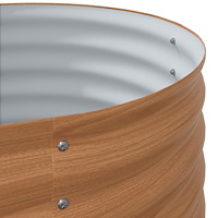 vidaXL Upphöjd Trädgårdsbädd Brun med Trälook 400x80x44 cm Stål