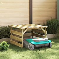 vidaXL Robotic Lawn Mower Garage Impregnerat trä tall