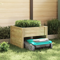 vidaXL Robotklippare Garage med Planterare Impregnerat Trä Furu