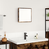 vidaXL LED Badrumsspegel Rökt Ek 40x8.5x37 cm