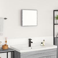 vidaXL LED Badrumsspegel Grå Sonoma 40x8.5x37 cm Ingenjörsträ