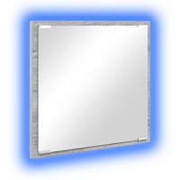 vidaXL LED Badrumsspegel Grå Sonoma 40x8.5x37 cm Ingenjörsträ