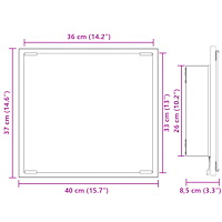 vidaXL LED Badrumsspegel Grå Sonoma 40x8.5x37 cm Ingenjörsträ