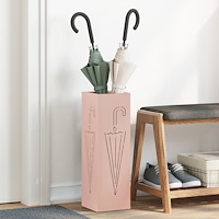 vidaXL Paraplyställ Rosa Metall Medium Rektangulärt Modernt