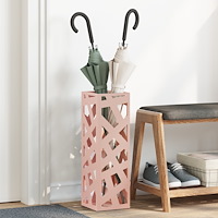 vidaXL Paraplyställ Rosa Metall Medium Dekorativa mönster Paraplyställ