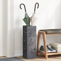 vidaXL Paraplyställ Antracit Metall Medium Dekorativa Detaljer