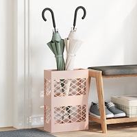 vidaXL Paraplyställ Rosa Metall Standard Dekorativa inslag