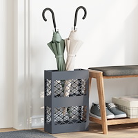 vidaXL Paraplyställ Antracit Metall Medium Paraplyställ Rektangulär
