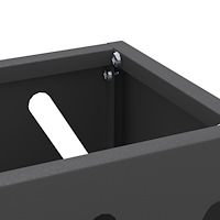 vidaXL Paraplyställ Svart Metall Medium Paraplyställ Rektangulärt