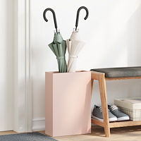 vidaXL Paraplyställ Rosa Metall Medel Rosa paraplyställ Rektangulärt