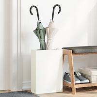 vidaXL Paraplyställ Vitt Trä Medium Förvaring Paraplyställ