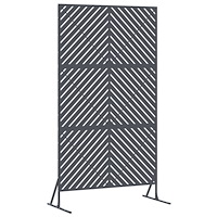 vidaXL Metallstaketpanel Antracit Metall Standardstorlek Hållbar