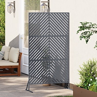 vidaXL Metallstaketpanel Antracit Metall Standardstorlek Hållbar