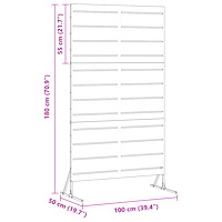 vidaXL Metallstängselpanel Vit Metall Standard Hållbar
