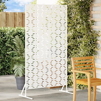 vidaXL Metallstaketpanel Vit Metall Stor Dekorativa Inläggningar