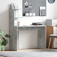 vidaXL Betonggrått Skrivbord Betonggrå Spånskiva, Betongeffektlaminat