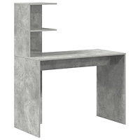 vidaXL Betonggrått Skrivbord Betonggrå Spånskiva, Betongeffektlaminat