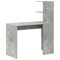 vidaXL Betonggrått Skrivbord Betonggrå Spånskiva, Betongeffektlaminat