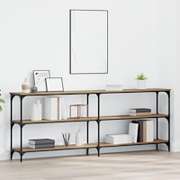 vidaXL Konsolbord Hantverksmässig ek 200x29x75 cm konstruerat trä