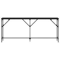 vidaXL Konsolbord Svart Ek 180x23x75 cm Konstruerat Trä