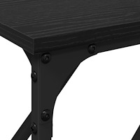 vidaXL Konsolbord Svart Ek 180x23x75 cm Konstruerat Trä