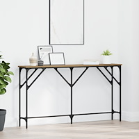 vidaXL Konsolbord Artisan Ek 140x23x75 cm Konstruerat Trä