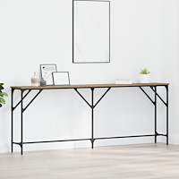 vidaXL Konsolbord Artisan Ek 200x29x75 cm Konstruerat trä