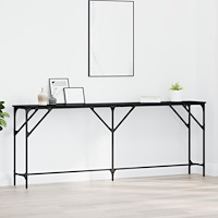 vidaXL Konsolbord Svart ek 200x29x75 cm Konstruerat trä
