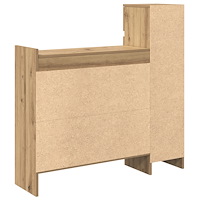 vidaXL Skåp för skor Hantverksmässig ek 100.5x28x100 cm Konstruerat trä