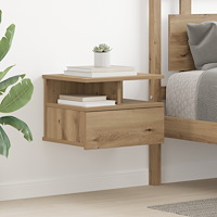 vidaXL Flytande sängbord Artisan Ek 40x31x27 cm Konstruerad trä