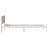vidaXL sängram av furu vit Vit Massiv furu 80 x 200 cm Sängram