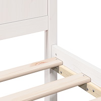 vidaXL sängram av furu vit Vit Massiv furu 80 x 200 cm Sängram