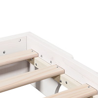 vidaXL sängram Vit Solid tallträ 75 x 190 cm Hållbar Rektangulär