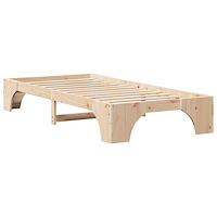 vidaXL sängram Naturlig Solid furu 100 x 200 cm Hållbar